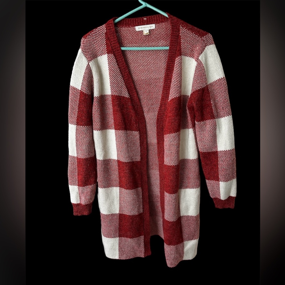 MONTEAU Open Cardigan Long Sweater Size M NEW